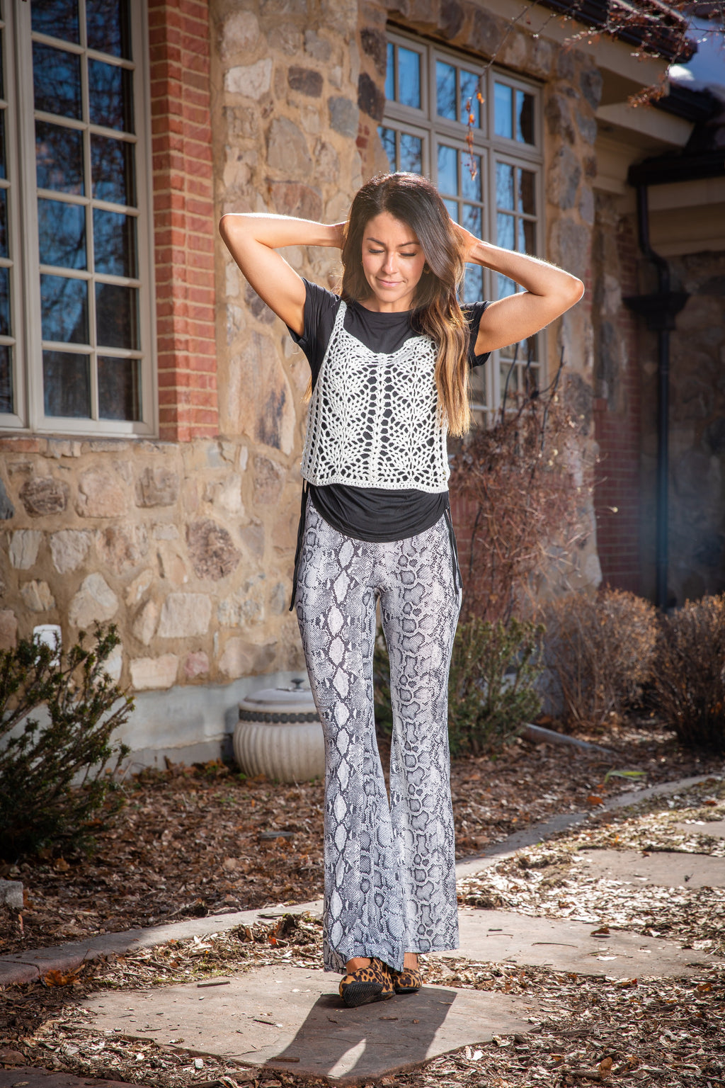 knit flare pant