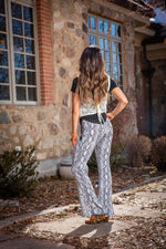 knit flare pant