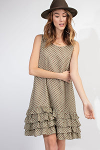 Polka Dot Ruffle Tank Dress