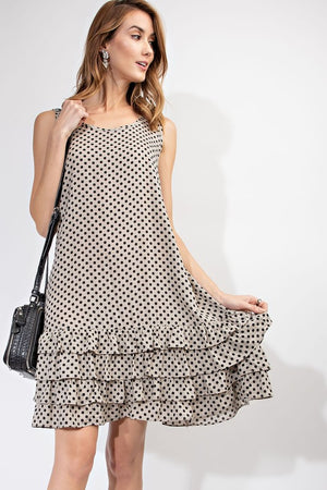 Polka Dot Ruffle Tank Dress