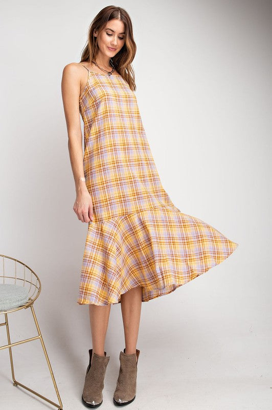 Plaid Jumper Dress