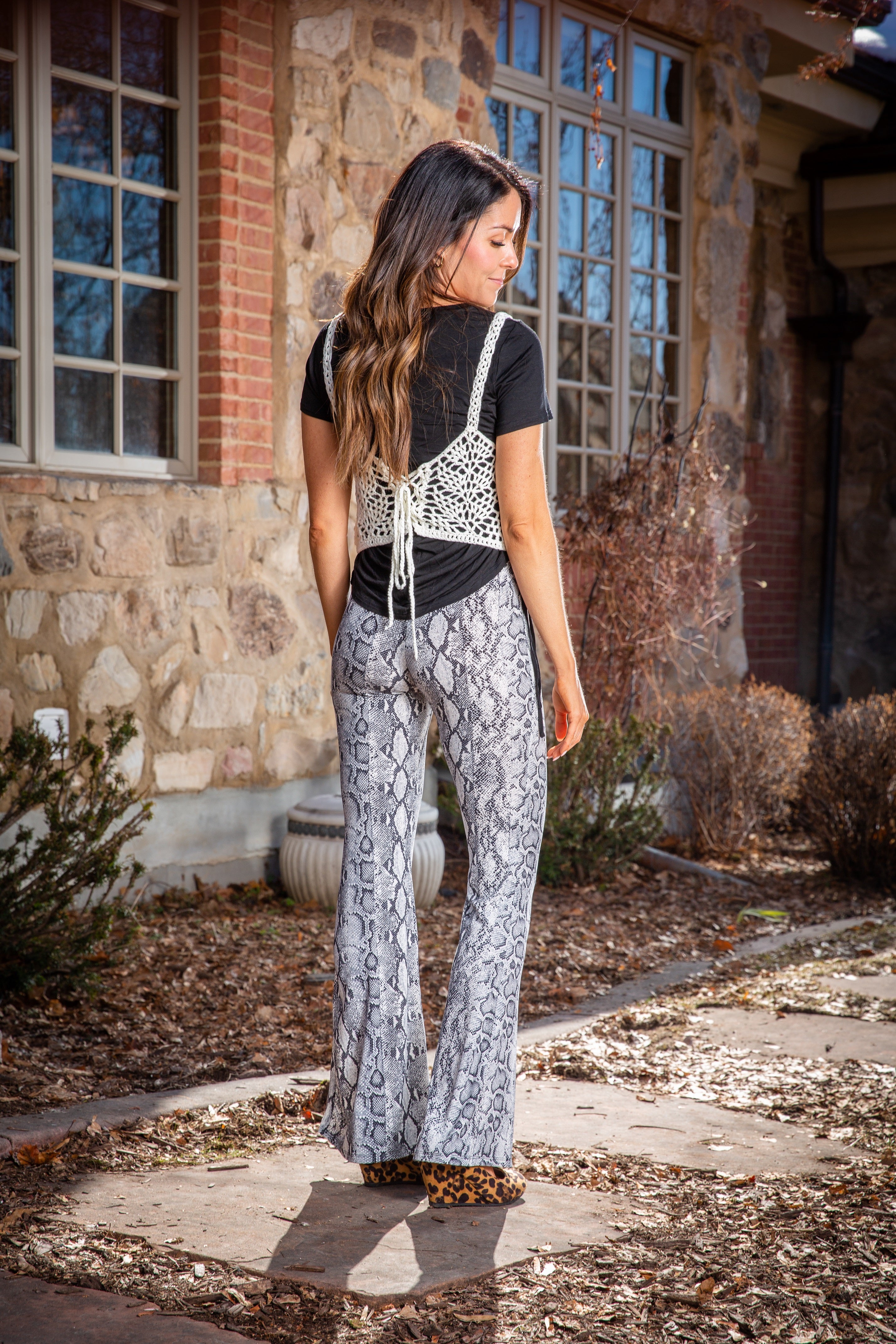 knit flare pant