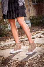 Leopard Wedge Bootie